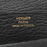 HERMES エルメス ベアン コンパクト  黒 ゴールド金具 D刻印(2019年頃) レディース シェーブル 二つ折り財布 ABランク 中古 銀蔵