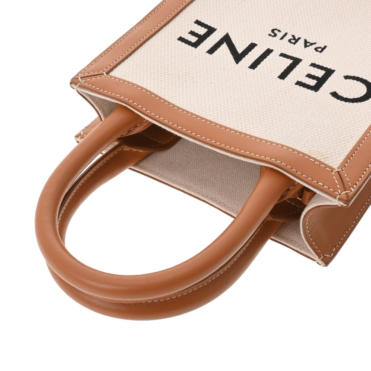 セリーヌミニバーティカルカバ 2WAY 白/ベージュ ゴールド金具 レディース レザー ハンドバッグ CELINE 中古 – 銀蔵オンライン