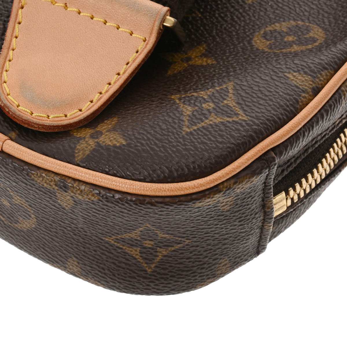 LOUIS VUITTON ルイヴィトン モノグラム ポシェットガンジュ ブラウン 