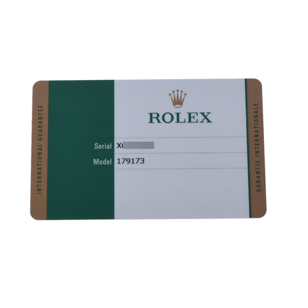 ROLEX ロレックス デイトジャスト 10Pダイヤ 179173NG レディース YG/SS 腕時計 自動巻き ブラックシェル文字盤 Aランク 中古 銀蔵
