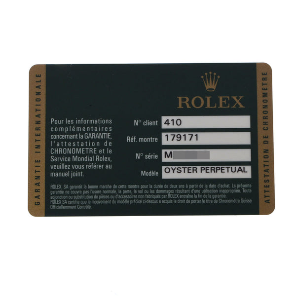 ROLEX ロレックス デイトジャスト 179171 レディース PG/SS 腕時計 自動巻き 黒文字盤 Aランク 中古 銀蔵