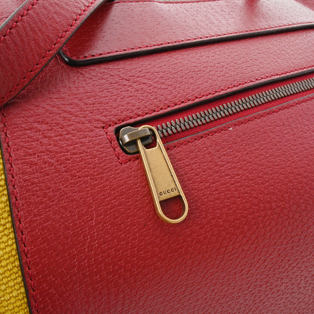 GUCCI イエロー レザー バックパック イエロー（黄色）系 GUCCI(グッチ) バックパック・リュック