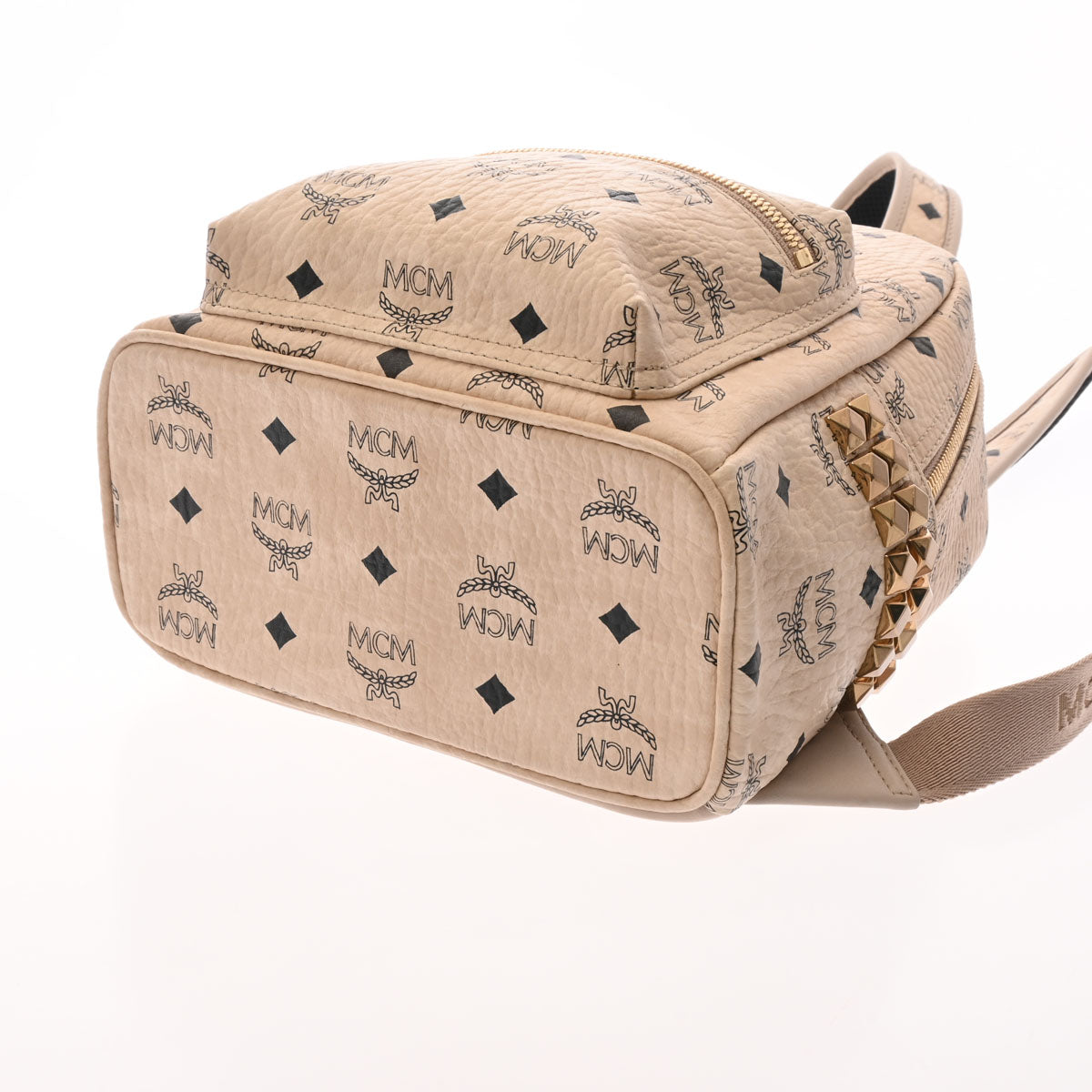 在庫有 即納可 MCM リュック バックパック M ベージュ