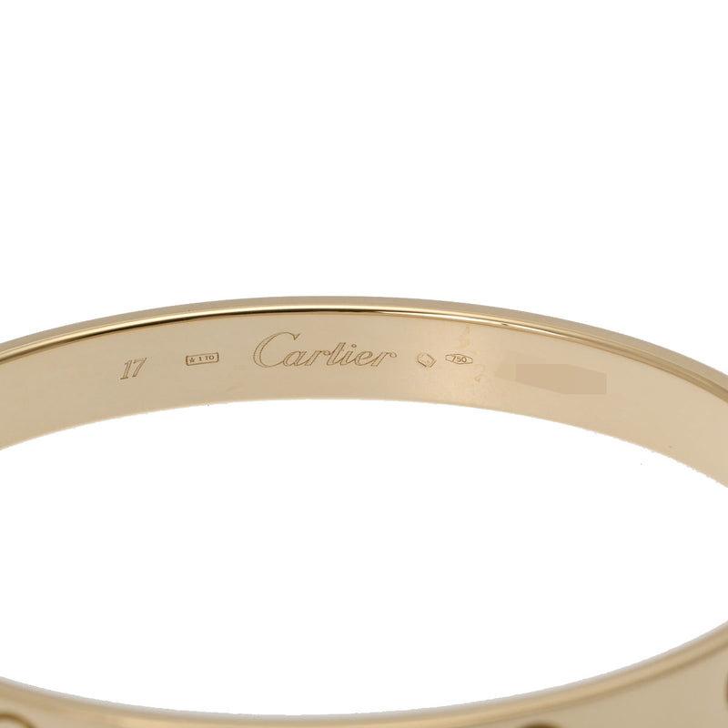 CARTIER カルティエ ラブ ブレスレット #17 レディース K18イエローゴールド ブレスレット Aランク 中古 銀蔵