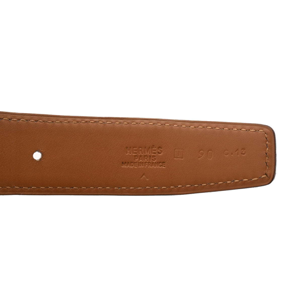 エルメスHベルト サイズ90 ブラウン シルバー金具 □I刻印(2005年頃