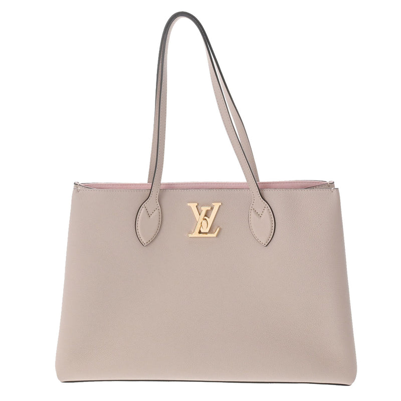 LOUIS VUITTON ルイヴィトン ロックミー ショッパー グレージュ M57346 レディース レザー トートバッグ 新同 中古 銀蔵