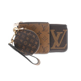 LOUIS VUITTON ルイヴィトン モノグラム ポシェットトリオ ブラウン/ベージュ M68756 レディース モノグラムジャイアントリバース ポーチ 未使用 銀蔵