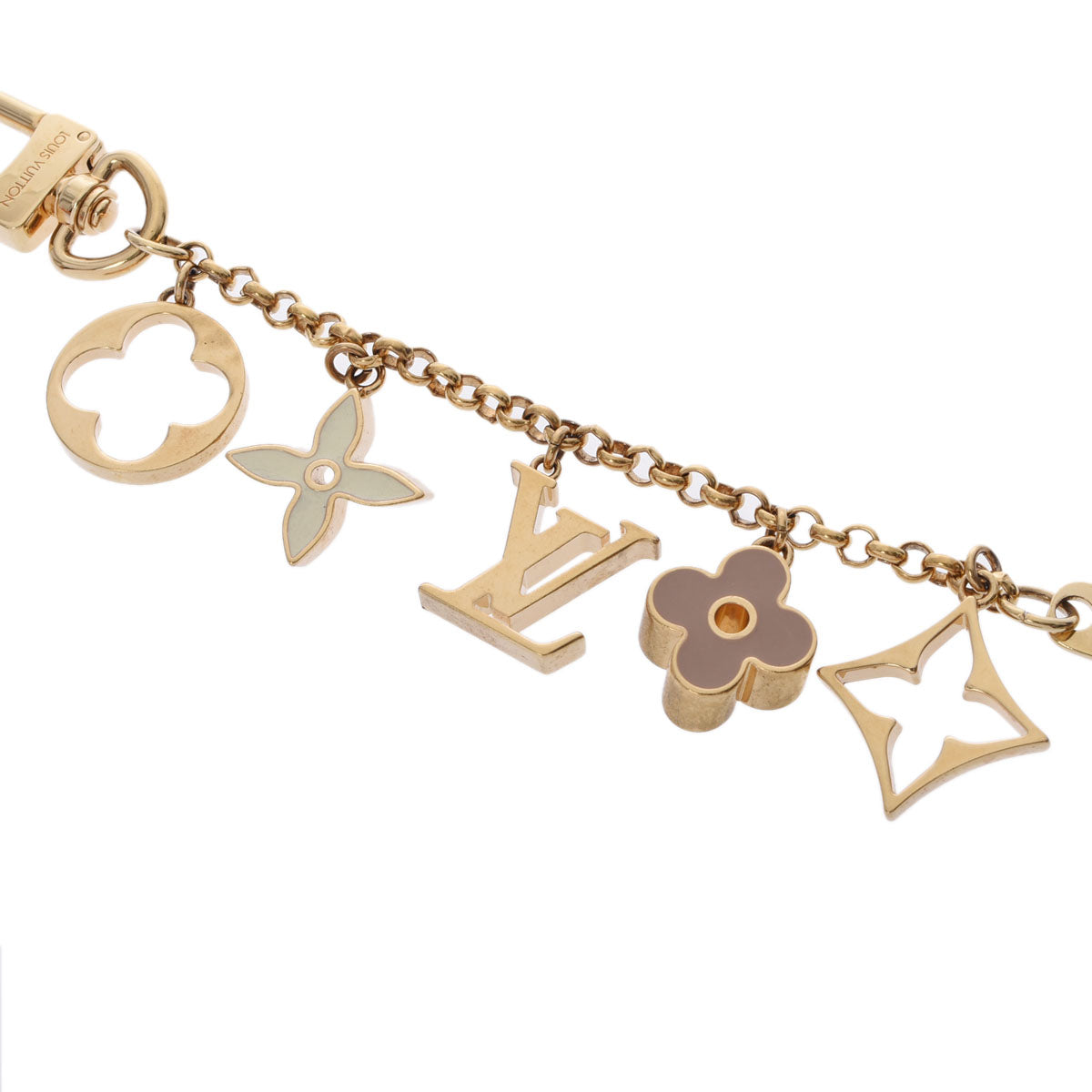 ルイヴィトンバッグチャーム チェーン フルール ドゥ モノグラム