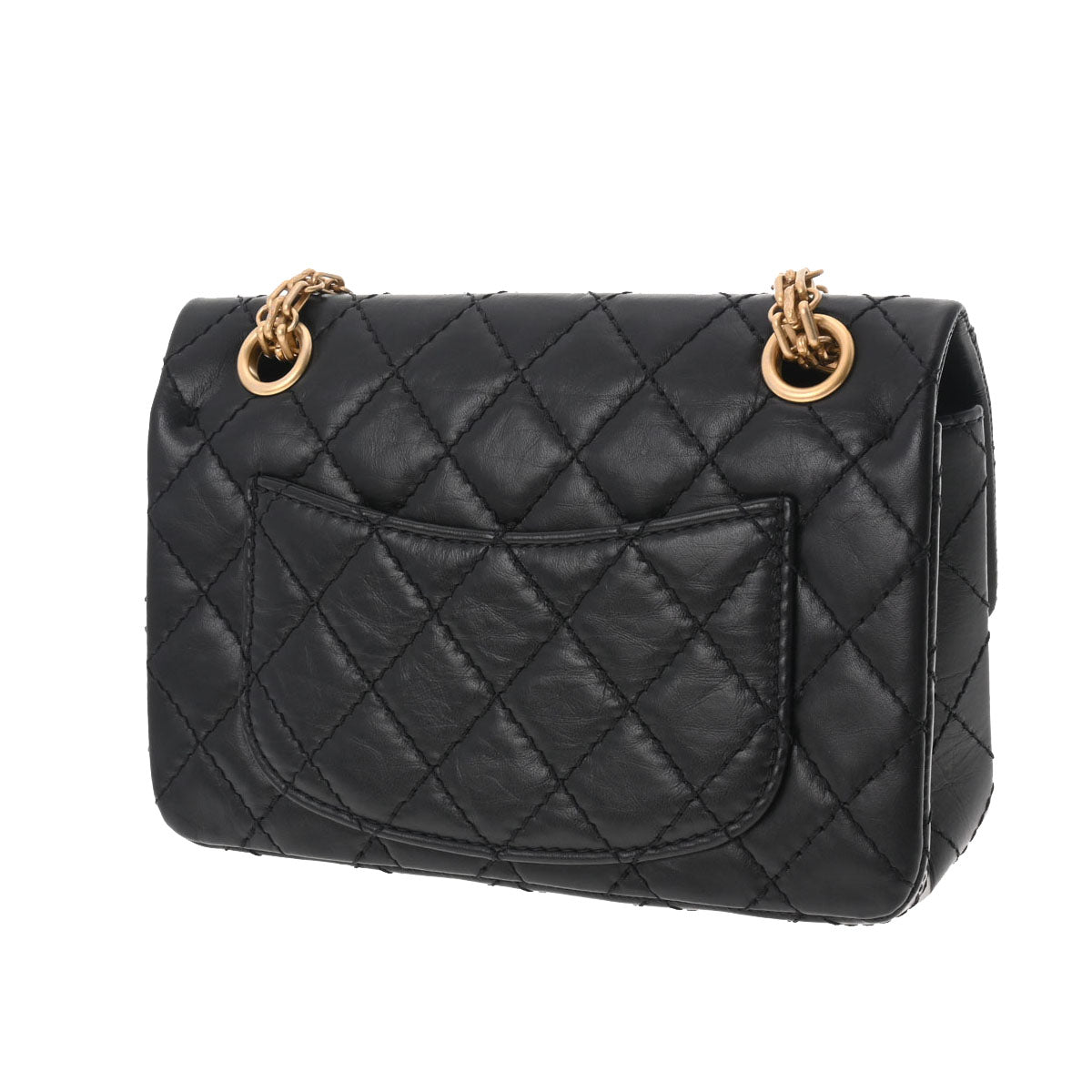 CHANEL シャネル 2.55 チェーンショルダー ミニ 黒 ゴールド金具 
