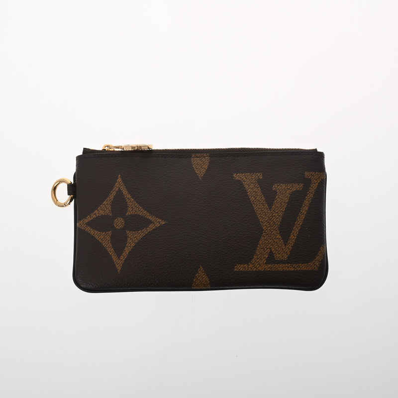 LOUIS VUITTON ルイヴィトン モノグラム ポシェットトリオ ブラウン/ベージュ M68756 レディース モノグラムジャイアント/リバース ポーチ Aランク 中古 銀蔵