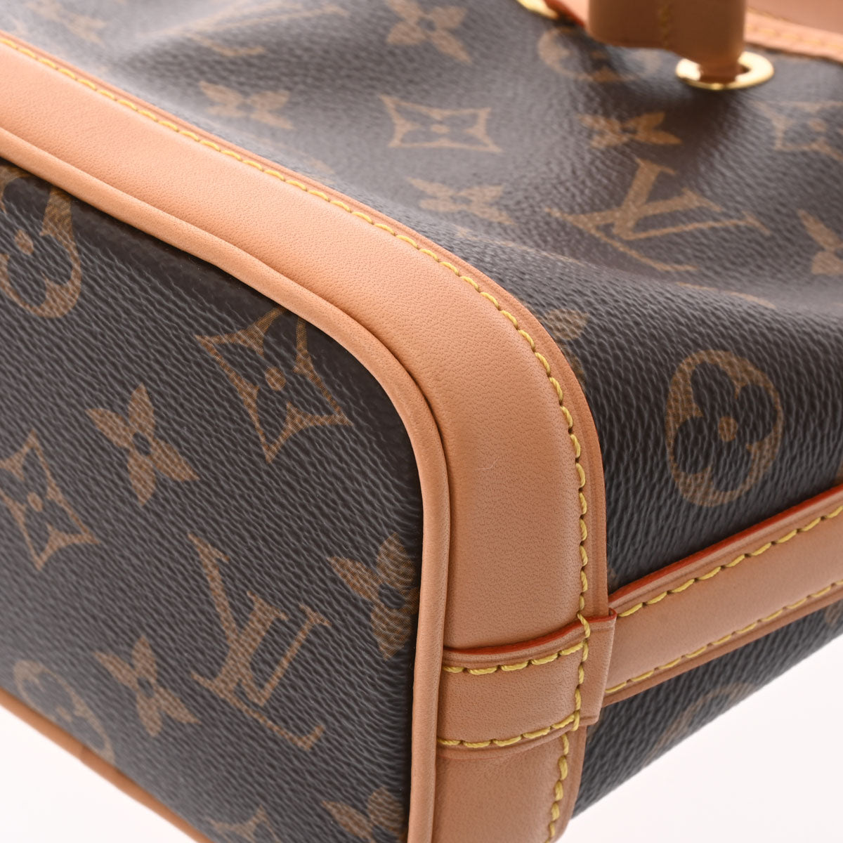 ルイヴィトン LOUIS VUITTON ナノノエ ショルダーバッグ モノグラム キャンバス M81266 ブラウン RFID ハンドバッグ レディース【中古】 RFID 正規品 ルイヴィトン ナノ ノエ モノグラム キャンバス M81266