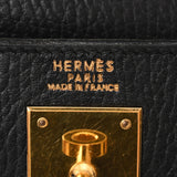 HERMES エルメス ケリー 32 外縫い 黒 ゴールド金具 □D刻印(2000年頃) レディース アルデンヌ 2WAYバッグ ABランク 中古 銀蔵