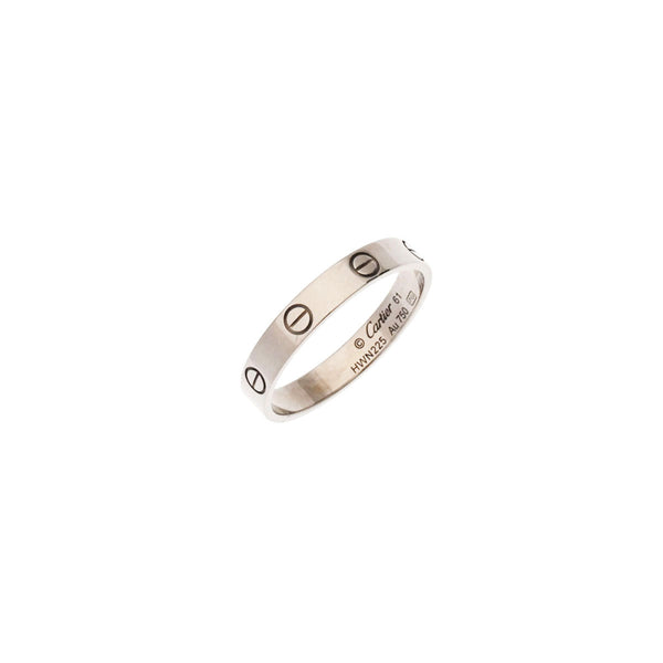 Cartier カルティエリング ミニラブリング　YG　50 カルティエミニラブリング #61 20.5号 メンズ K18ホワイトゴールド