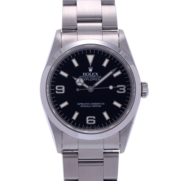 ROLEX ロレックス エクスプローラーⅠトリチウム 14270 メンズ SS 腕時計 自動巻き ブラック文字盤 Aランク 中古 銀蔵