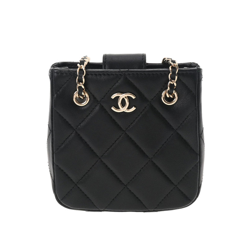 シャネルミニ ポシェット チェーンショルダー 42976 黒 ゴールド金具 レディース ラムスキン ショルダーバッグ CHANEL 中古 –  銀蔵オンライン