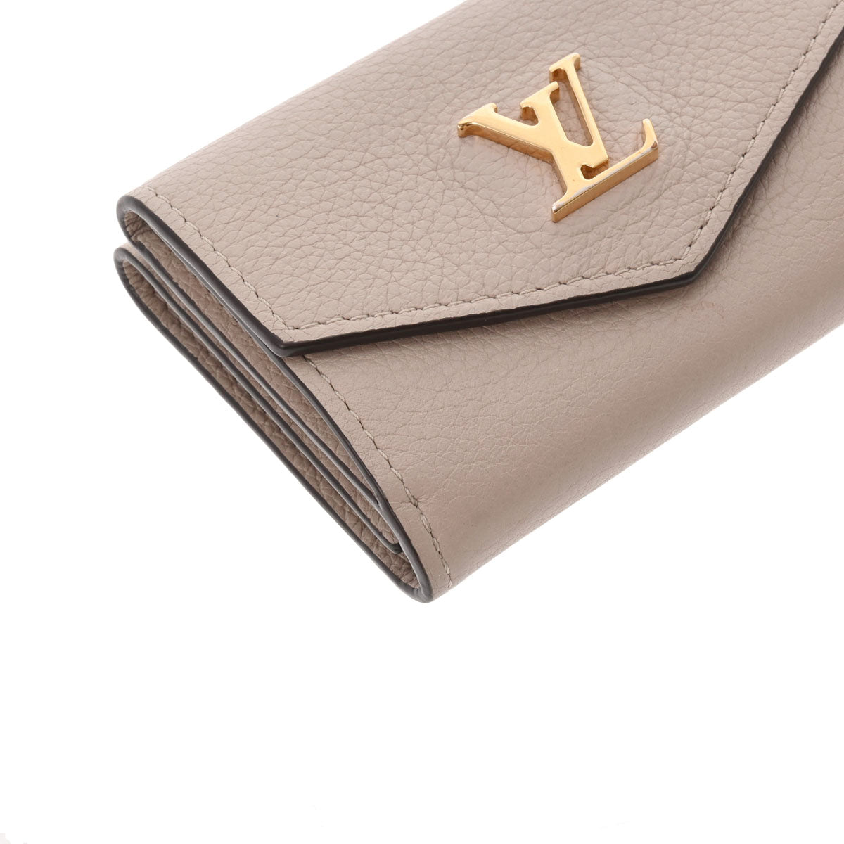 1番 ヴィトン ■ M69340 UB4210 ポルトフォイユ ロックミニ 三つ折り財布 グレージュ レザー コンパクト Louis Vuitton □8A ルイヴィトンポルトフォイユ ロックミニ グレージュ レディース カーフ
