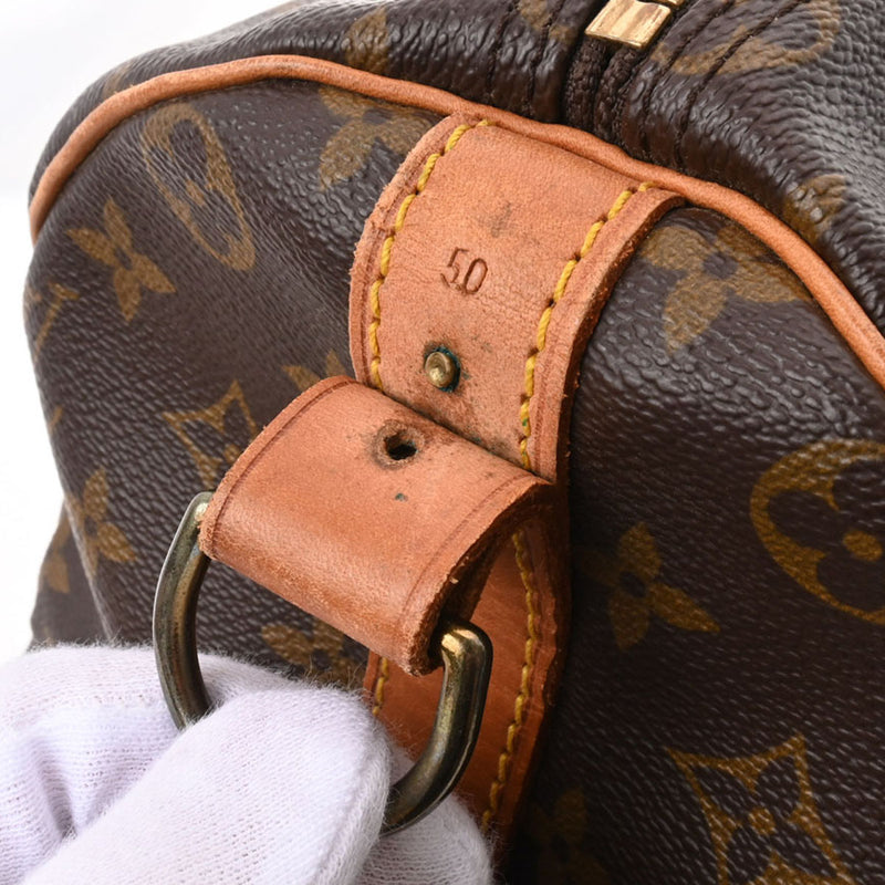 LOUIS VUITTON ルイヴィトン モノグラム キーポルバンドリエール 50 ブラウン M41416 レディース モノグラムキャンバス ボストンバッグ Bランク 中古 銀蔵