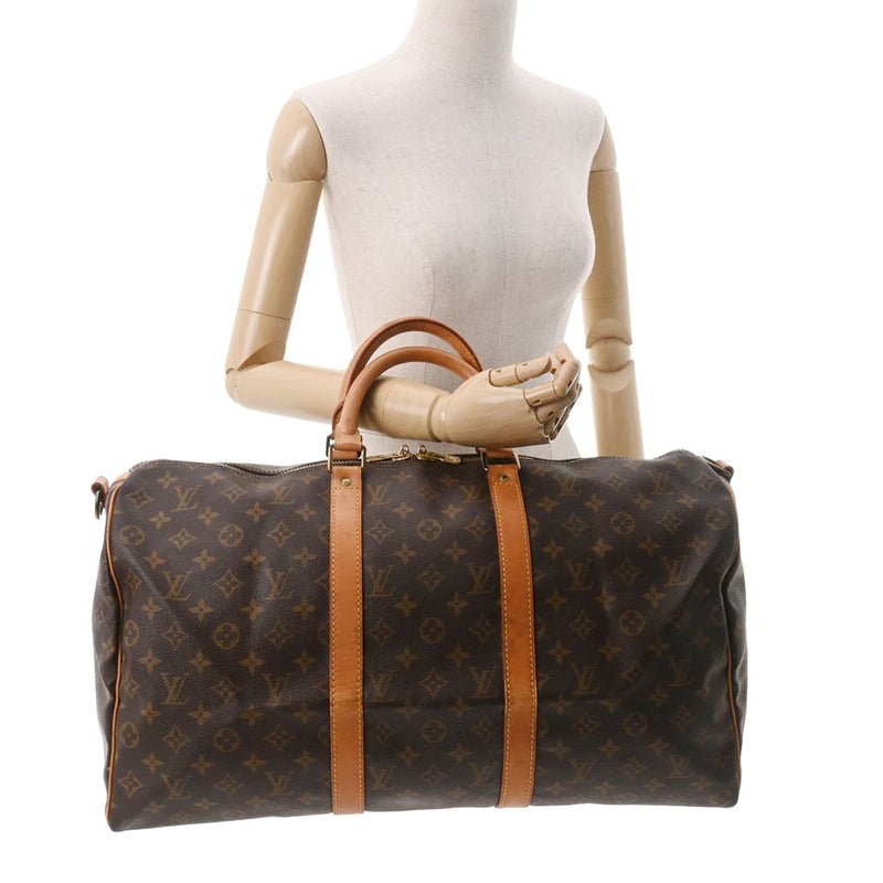 LOUIS VUITTON ルイヴィトン モノグラム キーポルバンドリエール 50 ブラウン M41416 レディース モノグラムキャンバス ボストンバッグ Bランク 中古 銀蔵