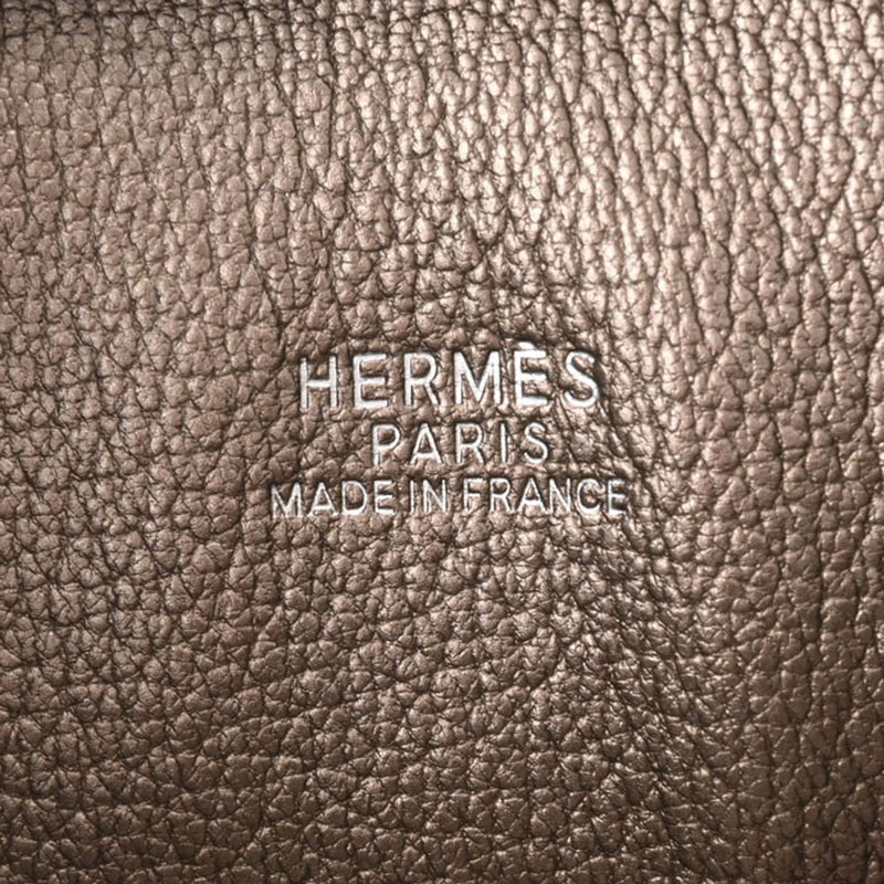 HERMES エルメス プリュム 20  ブロンズ パラジウム金具 □I刻印(2005年頃) レディース シェーブル ハンドバッグ ABランク 中古 銀蔵