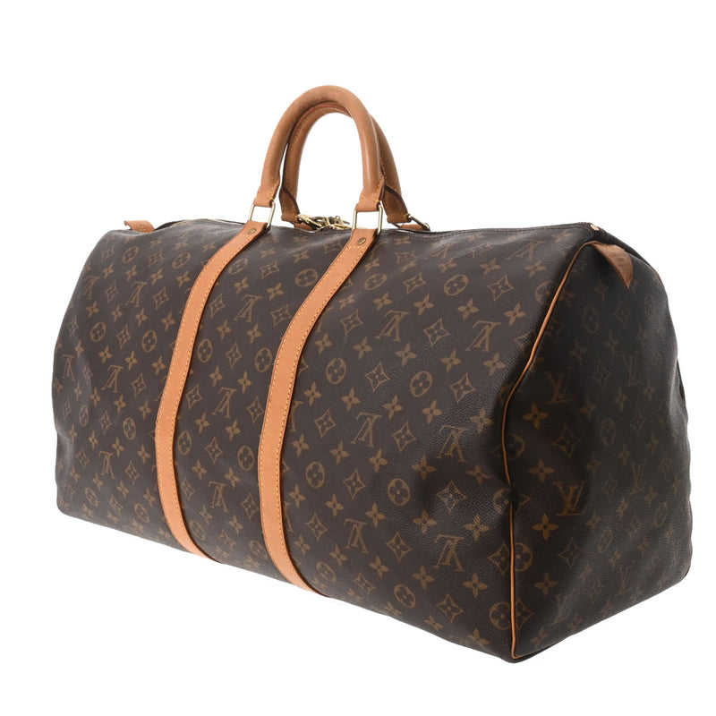 LOUIS VUITTON ルイヴィトン モノグラム キーポル 55 ブラウン M41424 ユニセックス モノグラムキャンバス ボストンバッグ Bランク 中古 銀蔵