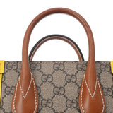 GUCCI グッチ ジャンボGG ミニトートバッグ 2WAY ベージュ/イエロー 699406 レディース GGスプリームキャンバス ハンドバッグ ABランク 中古 銀蔵