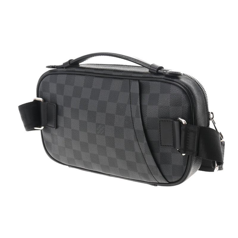 LOUIS VUITTON ルイヴィトン ダミエ グラフィット アンブレール 黒/グレー N41289 メンズ ダミエグラフィットキャンバス ボディバッグ Aランク 中古 銀蔵