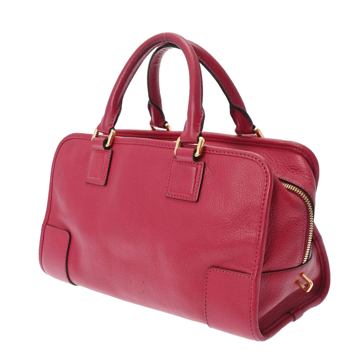 ロエベアマソナ 28 レッド レディース レザー ハンドバッグ LOEWE 中古