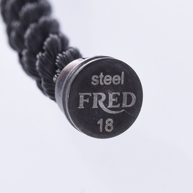 FRED フレッド フォース10 ハーフブラック ダイヤ LM メンズ ブレスレット Aランク 中古 銀蔵