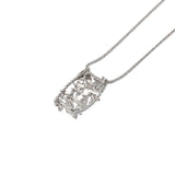 TASAKI タサキ バード/植物モチーフ ダイヤ0.07ct レディース K18ホワイトゴールド ネックレス Aランク 中古 銀蔵