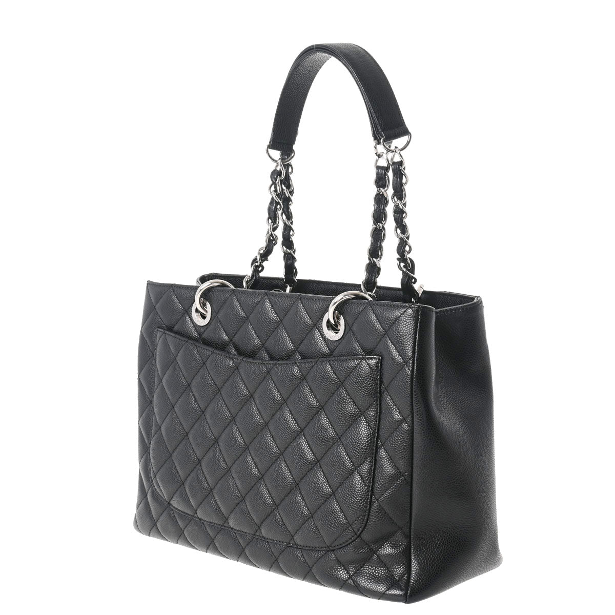 シャネルGST グランドショッピングトート 黒 シルバー金具 レディース