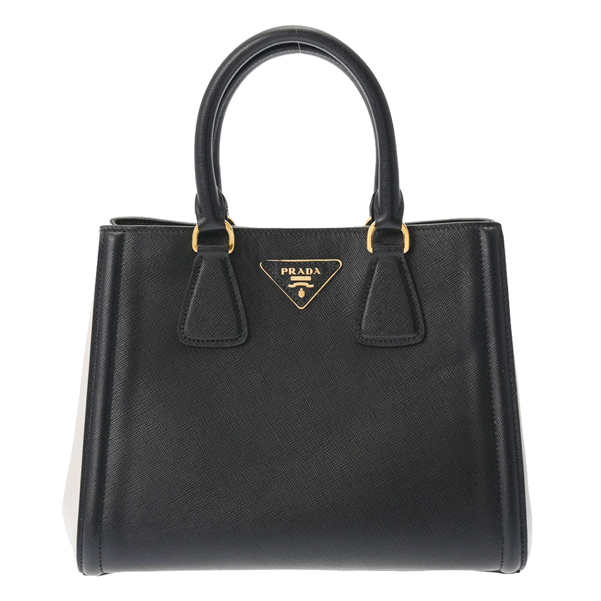 PRADA プラダ 2WAYトート バイカラー 黒/白 ゴールド金具 BN2608 レディース サフィアーノ 2WAYバッグ Aランク 中古 -  誕生日プレゼント