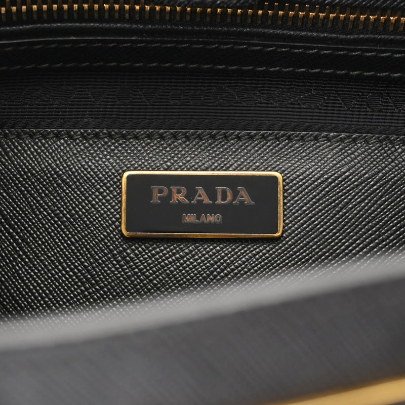 PRADA プラダ 2WAYトート バイカラー 黒/白 ゴールド金具 BN2608 レディース サフィアーノ 2WAYバッグ Aランク 中古 銀蔵