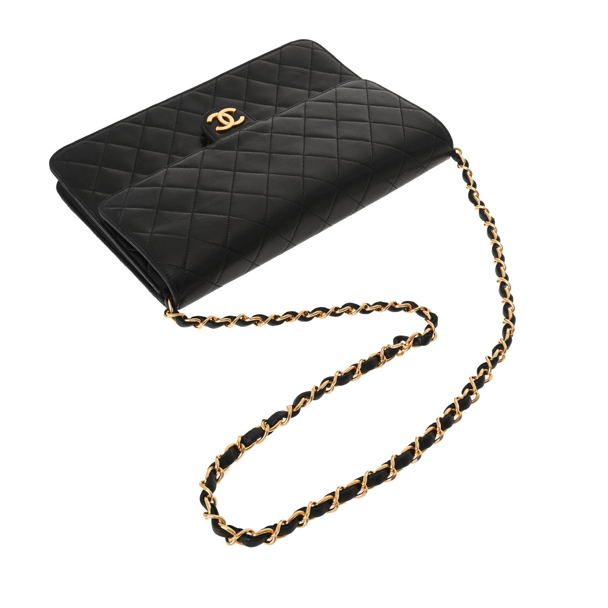 CHANEL シャネル マトラッセ プッシュロック チェーンショルダー 25cm 