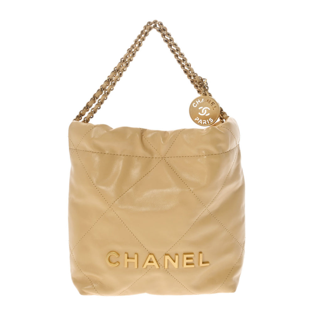 CHANEL シャネル シャネル 22 ミニバッグ ベージュ ゴールド金具