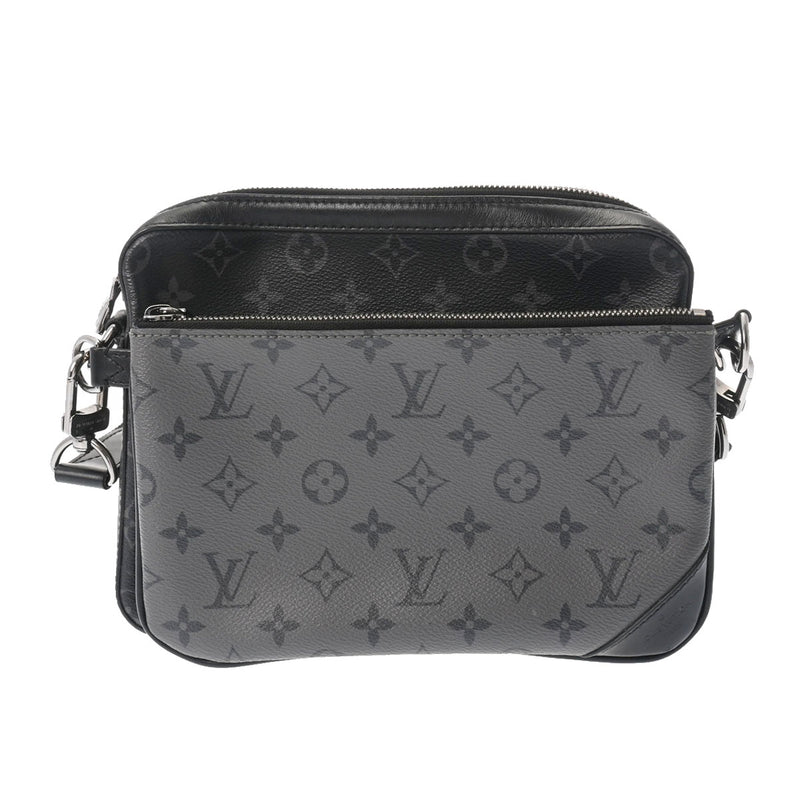 LOUIS VUITTON ルイヴィトン モノグラム エクリプス トリオメッセンジャー 黒/グレー M69443 メンズ モノグラムエクリプスキャンバス ショルダーバッグ ABランク 中古 銀蔵