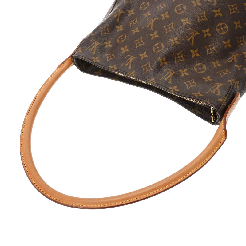 LOUIS VUITTON ルイヴィトン モノグラム ルーピング GM USA製 ブラウン M51145 レディース モノグラムキャンバス ワンショルダーバッグ Bランク 中古 銀蔵