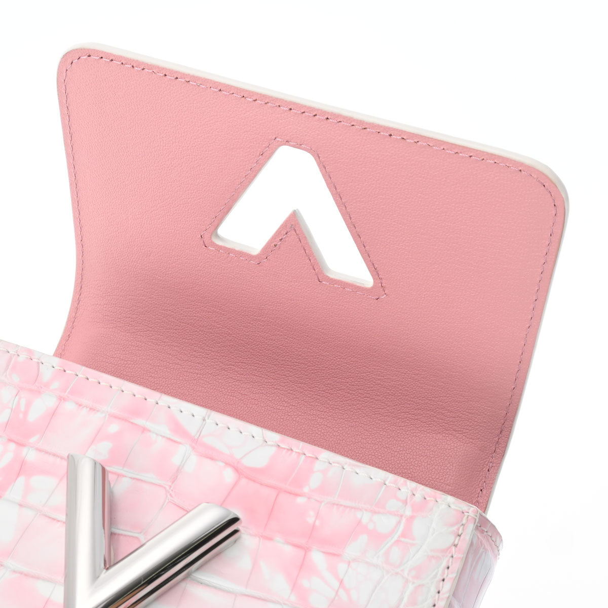 ルイヴィトンツイストMINI マーブル 14127 ピンク/白 レディース