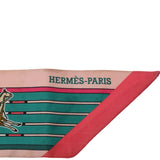 HERMES エルメス ツイリー Pani La Shar Pawnee パウニー族の首長 ローズ/カナード/白 レディース シルク100％ スカーフ Bランク 中古 銀蔵