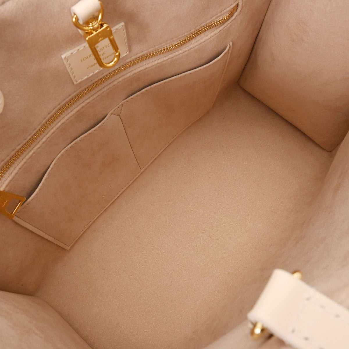 ルイヴィトンオンザゴー MM 2WAYトート 43006 クレーム レディース  