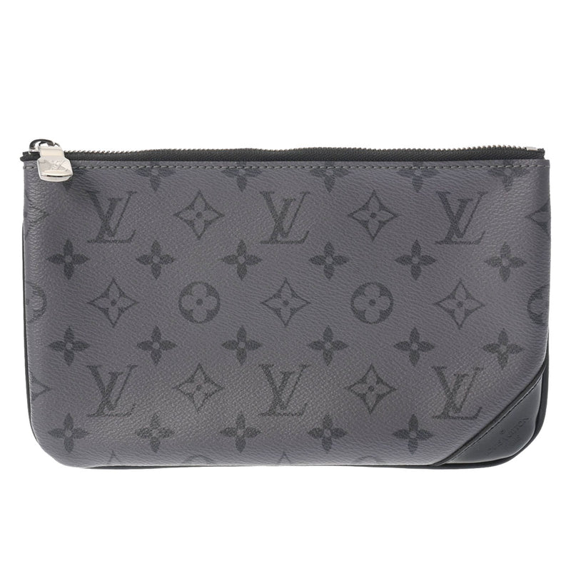 LOUIS VUITTON ルイヴィトン モノグラムエクリプス トリオメッセンジャー 黒/グレー M69443 メンズ モノグラムエクリプスキャンバス ショルダーバッグ Aランク 中古 銀蔵