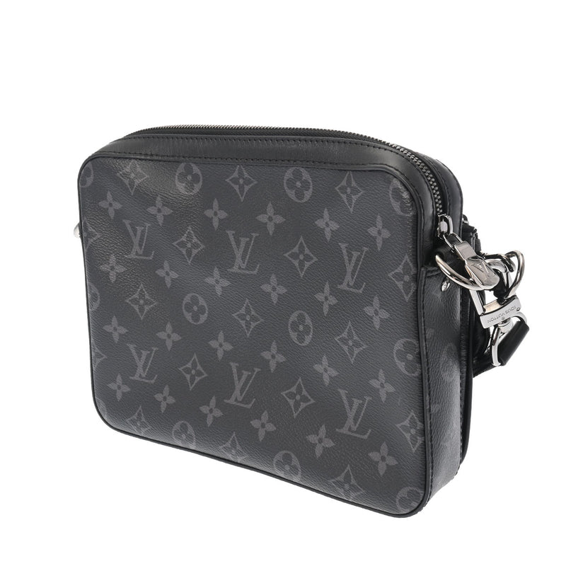 LOUIS VUITTON ルイヴィトン モノグラムエクリプス トリオメッセンジャー 黒/グレー M69443 メンズ モノグラムエクリプスキャンバス ショルダーバッグ Aランク 中古 銀蔵