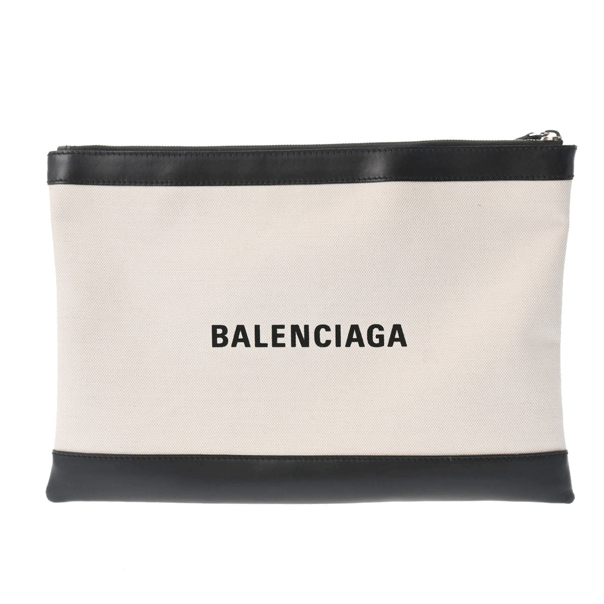 BALENCIAGA バレンシアガ ネイビークリップ L アイボリー/黒 373840  
