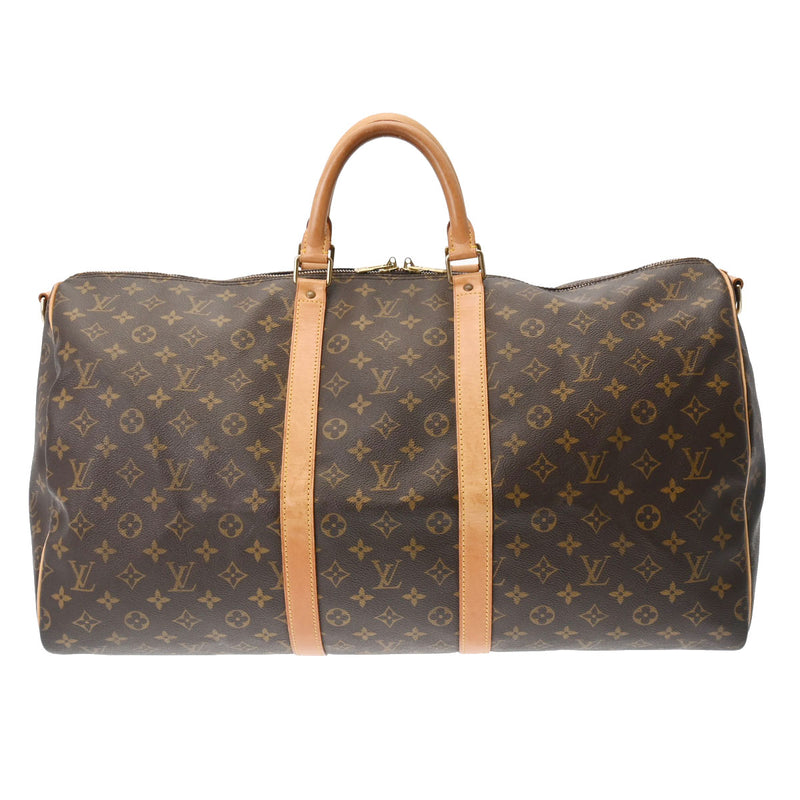 LOUIS VUITTON ルイヴィトン モノグラム キーポルバンドリエール 55 旧型 ブラウン M41414 レディース モノグラムキャンバス ボストンバッグ Bランク 中古 銀蔵