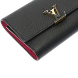 LOUIS VUITTON ルイヴィトン ポルトフォイユ カプシーヌ コンパクト ノワール/ホットピンク M62157 レディース トリヨンレザー 三つ折り財布 ABランク 中古 銀蔵