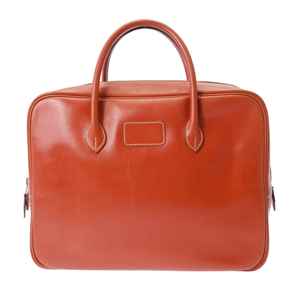 エルメスエッフェル ブリーフケース ルージュアッシュ ゴールド金具