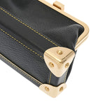 LOUIS VUITTON ルイヴィトン スハリ ポルトモネヴィエノワ がま口小銭入れ ノワール M91832 ユニセックス レザー コインケース ABランク 中古 銀蔵