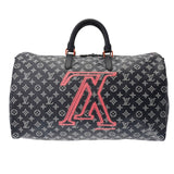 LOUIS VUITTON ルイヴィトン モノグラム インクキーポル 50 アップサイドダウン ネイビー M43684 ユニセックス モノグラムインク ボストンバッグ Aランク 中古 銀蔵