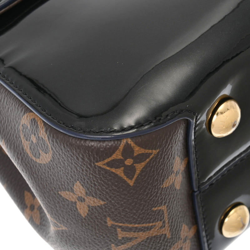 LOUIS VUITTON ルイヴィトン モノグラム チェリーウッド PM 黒 M53353 レディース パテントレザー ハンドバッグ ABランク 中古 銀蔵