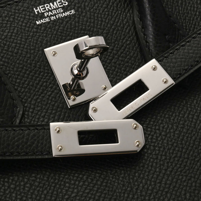 HERMES エルメス バーキン 25 黒 パラジウム金具 □I刻印(2005年頃) レディース ヴォーエプソン ハンドバッグ Aランク 中古 銀蔵