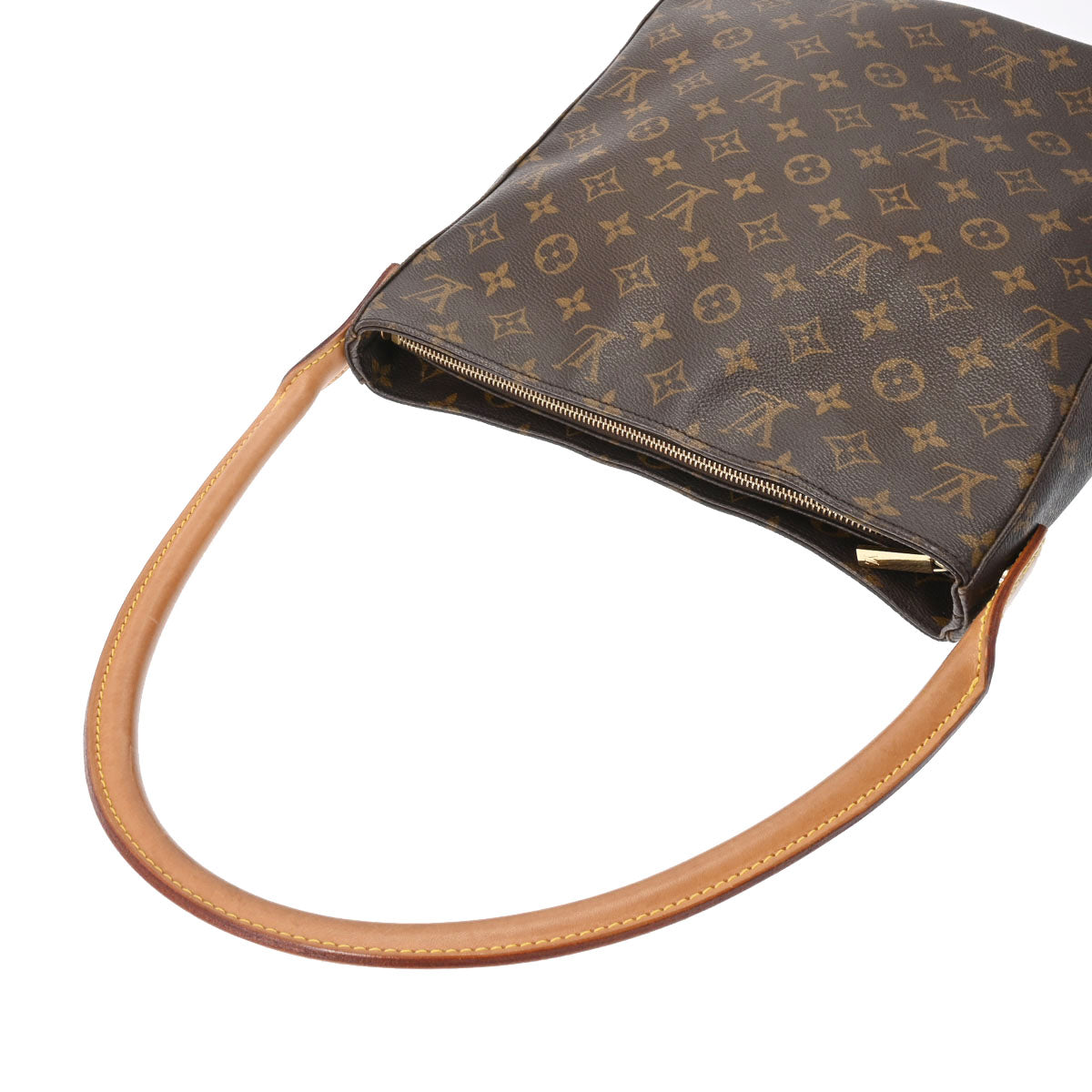 LOUIS VUITTON ルイヴィトン モノグラム ルーピング GM ブラウン 